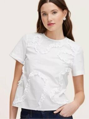 NWT Kate Spade x Target Ribbon Short Sleeve White Blouse